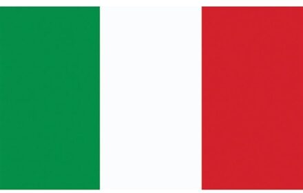 Vlag Italië 90x150cm Rood - Zalm, Groen, Wit - Transparant