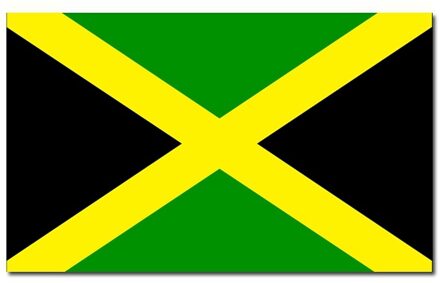 Vlag Jamaica - 90 x 150 cm - Jamaicaanse Vlag - Jamaica - polyester - supporters