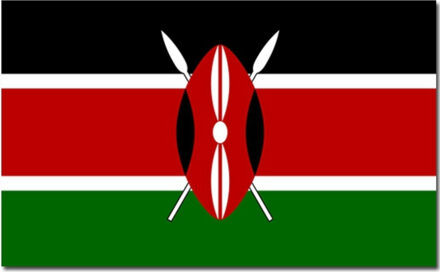 Vlag Kenia - 90 x 150 cm - Keniaanse Vlag - Kenya