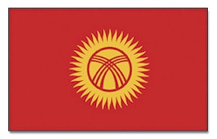 Vlag Kirgizie 90 x 150 cm feestartikelen Multi