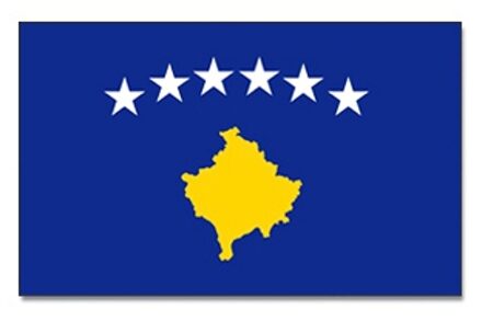 Vlag Kosovo - 90 x 150 cm - polyester - feestartikelen