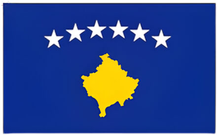 Vlag Kosovo - 90 x 150 cm - polyester - feestartikelen