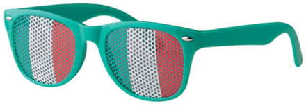 Vlag leuke zonnebril - maat One size Groen