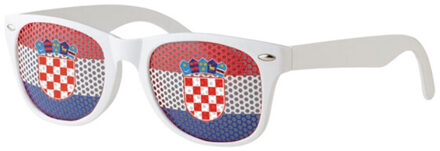 Vlag leuke zonnebril - maat One size Wit