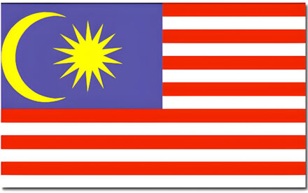 Vlag Maleisie - 90 x 150 cm - landen thema - supporter/fan decoratie artikelen Multi