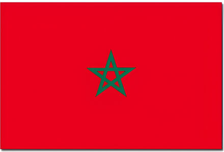 Vlag Marokko - 90 x 150 cm - Marokkaanse feestartikelen - supporter / fan