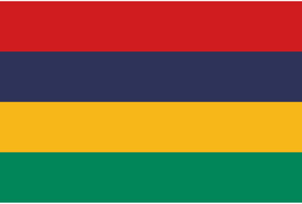 Vlag Mauritius 90 x 150 cm feestartikelen - Mauritius/Mauritiaanse Afrika landen thema supporter/fan decoratie artikelen