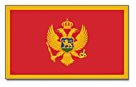 Vlag Montenegro - 90 x 150 cm - feestartikelen - Montenegro landen thema - supporter/fan Multi