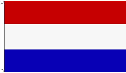 Vlag Nederland in extra groot formaat - 150 x 240 cm - polyester - met ophangogen