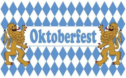 Vlag 'Oktoberfest' - 90 x 150 cm Blauw