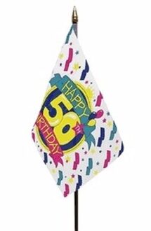 Vlag op stokje Happy Birthday 50 jaar