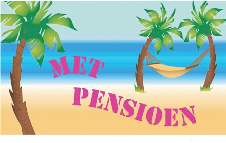 Vlag Pensioen - 90x150cm Multikleur - Print