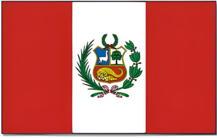 Vlag Peru 90 x 150 cm feestartikelen - Landen thema supporter decoratie artikelen - met ringen