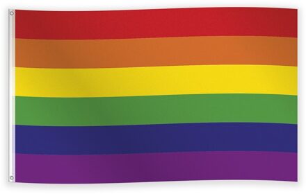 Vlag Regenboog 90 x 150 cm Multikleur - Print