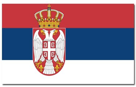 Vlag Servie met wapen 90 x 150 cm feestartikelen