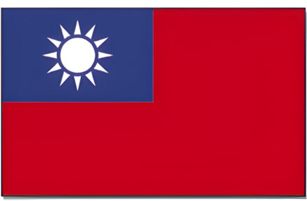 Vlag Taiwan - 90 x 150 cm - polyester - versiering - feestartikelen