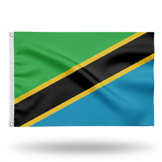 Vlag Tanzania 90 x 150 cm feestartikelen - Tanzania/Tanzaniaanse landen thema supporter/fan decoratie artikelen