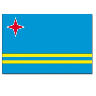 Vlag van Aruba - 100 x 150 cm - Vlaggen - Nederlands caribisch gebied - polyester Multi