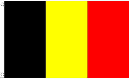 Vlag van Belgie in klein formaat - 60 x 90 cm - landen vlaggetjes Multi