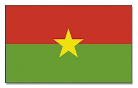 Vlag van Burkina Faso - 90 x 150 cm - Burkina Faso landen thema - supporters / fans - versiering Multi