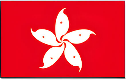 Vlag van Hong Kong - 90 x 150 cm - Hong Kong landen thema - supporters / fans - versiering