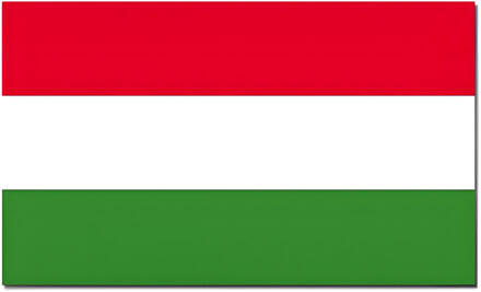 Vlag van Hongarije - 90 x 150 cm - feestartikelen - landen thema - supporters - versiering Multi