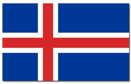 Vlag van IJsland - 90 x 150 cm - feestartikelen - IJsland landen thema - supporter/fan - decoratie Multi