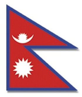 Vlag van Nepal - 90 x 150 cm - polyester - landen vlaggen - versiering