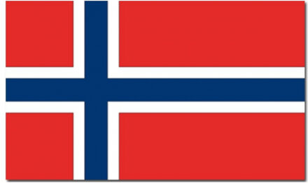 Vlag van Noorwegen - 90 x 150 cm - feestartikelen - landen thema - supporters - versiering