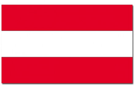 Vlag van Oostenrijk - 90 x 150 cm - Oostenrijkse landen vlag - polyester - met ringen Multi