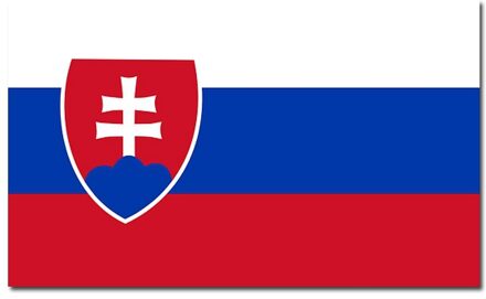 Vlag van Slowakije - 90 x 150 cm - feestartikelen - landen thema - supporters - versiering