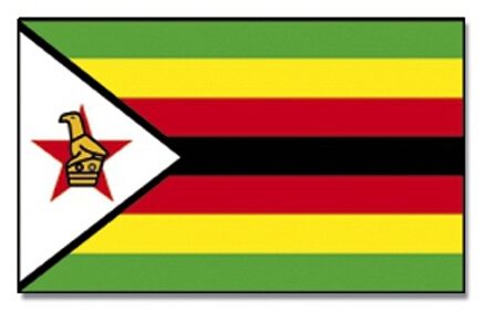 Vlag Zimbabwe 90 x 150 cm feestartikelen - Zimbabwe/Zimbabwaanse landen thema supporter/fan decoratie artikelen