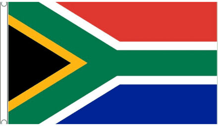 Vlag Zuid Afrika in extra groot formaat - 150 x 240 cm - polyester - met ophangogen Multi