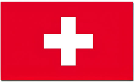 Vlag Zwitserland - 90 x 150 cm - feestartikelen - Zwitserland landen thema - supporter/fan Multi
