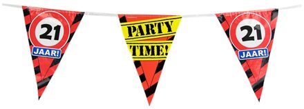 Vlaggenlijn 21 jaar verkeersbord Multikleur