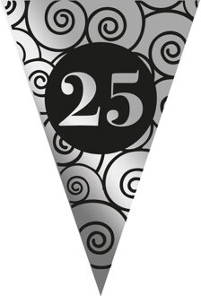 Vlaggenlijn 25 Jaar Jubileum Zilver (5m) Zilver - Grijs