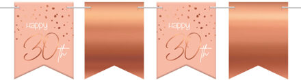 Vlaggenlijn - 30 jaar - Luxe - Roze, roségoud - 6m