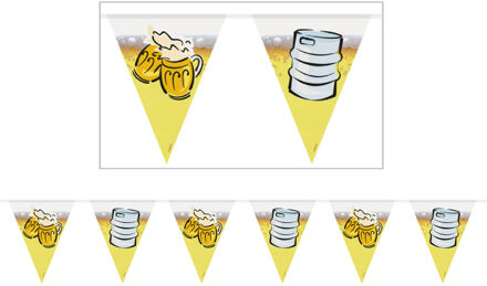 Vlaggenlijn bierfeest thema - 10 meter - kunststof - versiering/feestartikelen