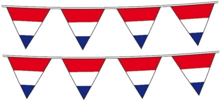 Vlaggenlijn Holland - 2x stuks - Nederlandse vlag - rood wit blauw - 10 meter