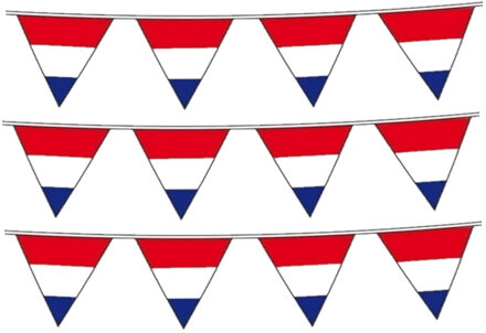 Vlaggenlijn Holland - 3x stuks - Nederlandse vlag - rood wit blauw - 10 meter