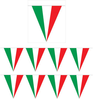 Vlaggenlijn Italie - 2x - 5 meter - plastic - Italiaans - vlag - landen versiering