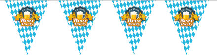 Vlaggenlijn Oktoberfest - 5 meter - blauw / wit - bierfeest thema - feest slinger Multi