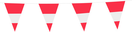 Vlaggenlijn Oostenrijk (10m) Rood - Zalm, Wit - Transparant