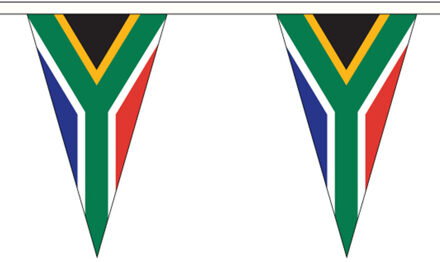 Vlaggenlijn Zuid-Afrika - 20 meter - landen punt vlaggetjes - Zuid Afrikaanse slinger - versiering Multi