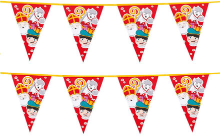 Vlaggenlijnen Sinterklaas - 2x - 6 meter - feestversiering - Welkom Sint en Piet