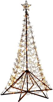 Vlaggenmast Kerstboom Verlicht - Warm Wit - 230cm