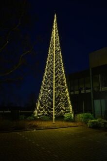 Vlaggenmastboom Kerstverlichting - 12 m - 4000 warmwitte LEDs