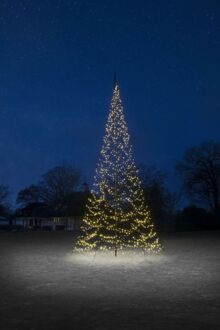 vlaggenmastkerstboom 800 cm 1500 LED met Twinkle Zwart