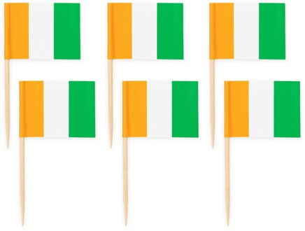 Vlaggenprikkers Ierland (50st) Multikleur - Print