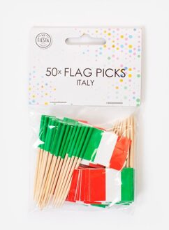 Vlaggenprikkers Italie (50st) Multikleur - Print